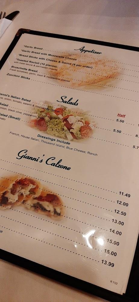 Gianni's Pizza & Italian Ristorante Menu image 4